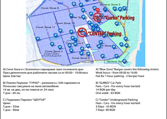 Large 2 Bedrooms Flat - Center - In Front Of The * Burgaz